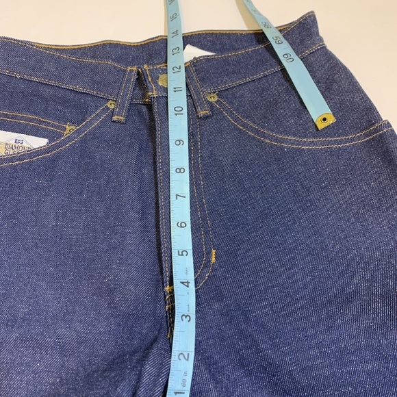 Diamond Gusset Women's Motorcycle Raw Denim Rigid High Rise Jeans 25.5 x 34 - Picture 9 of 12